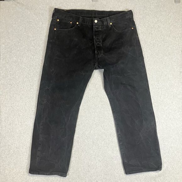 Vintage Levi's Men's 501 Size 40x30 Black Relaxed Straight Leg Jeans Western - Picture 1 of 10